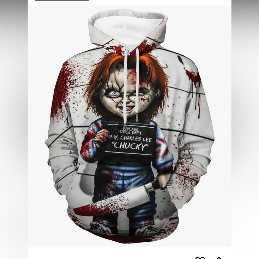 Chucky Doll Sweatshirt Size Medium, Unisex